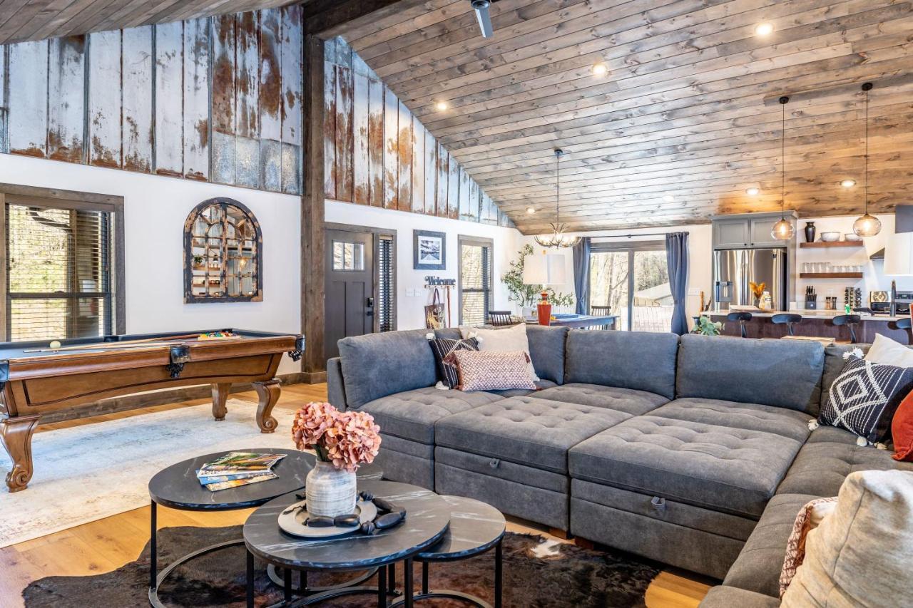 New Rustic Luxe Cabin Billiards Spa Near Gsmnp Townsend Zewnętrze zdjęcie